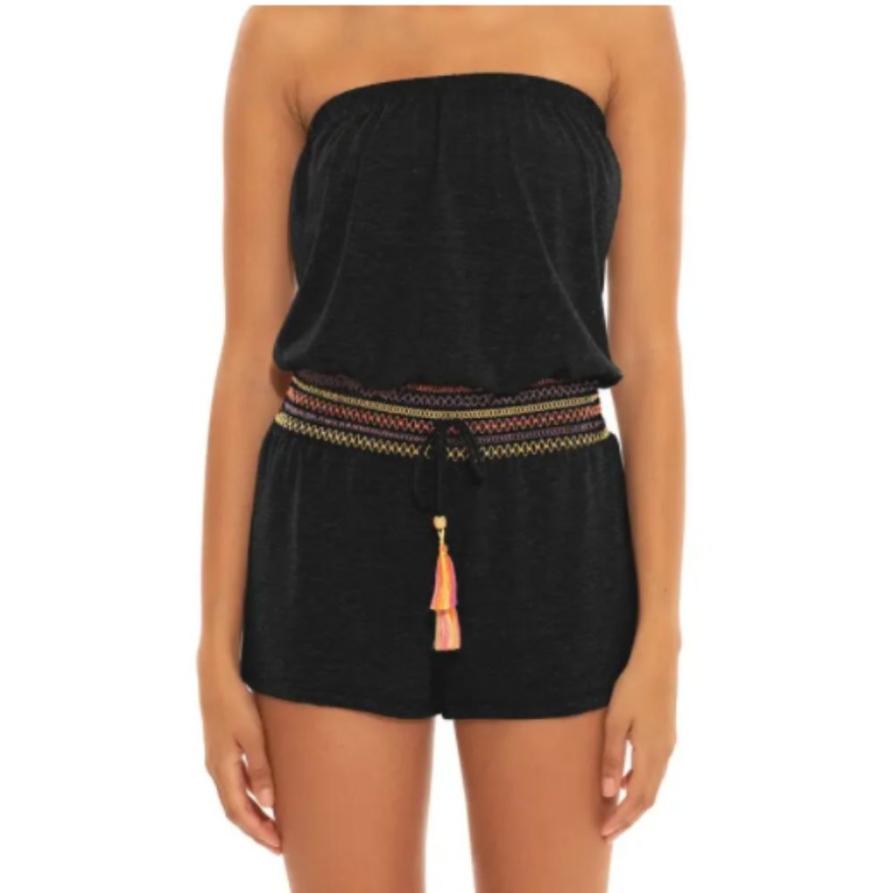Soluna Sunset Smocked Cover-Up Romper SIZE LARGE
